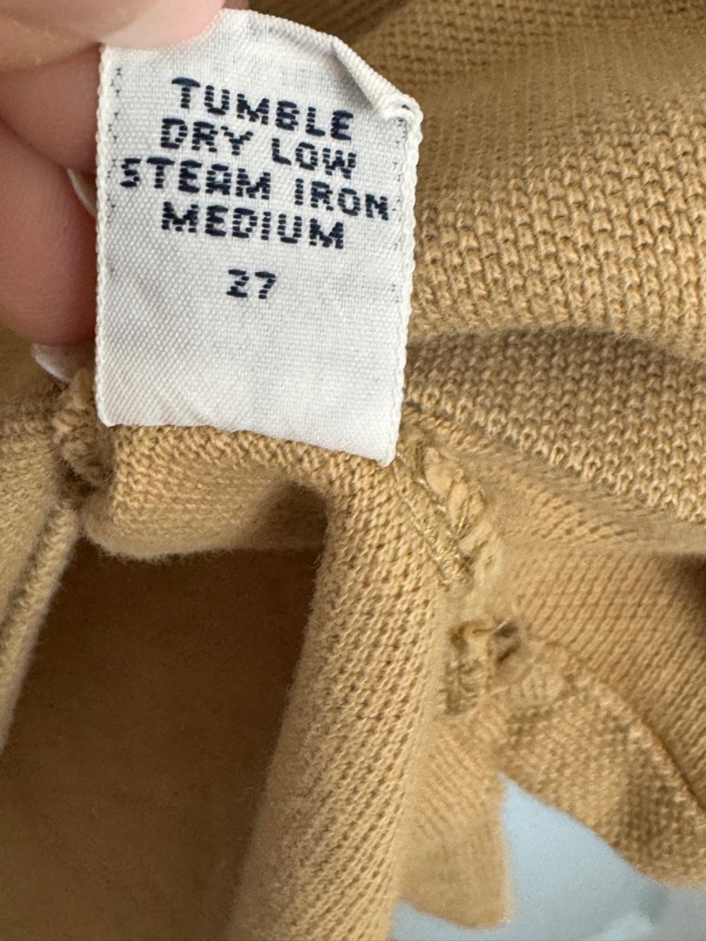 POLO Ralph Lauren Tan Men’s Polo Shirt Large Vintage Cotton Classic Pique - Picture 8 of 8